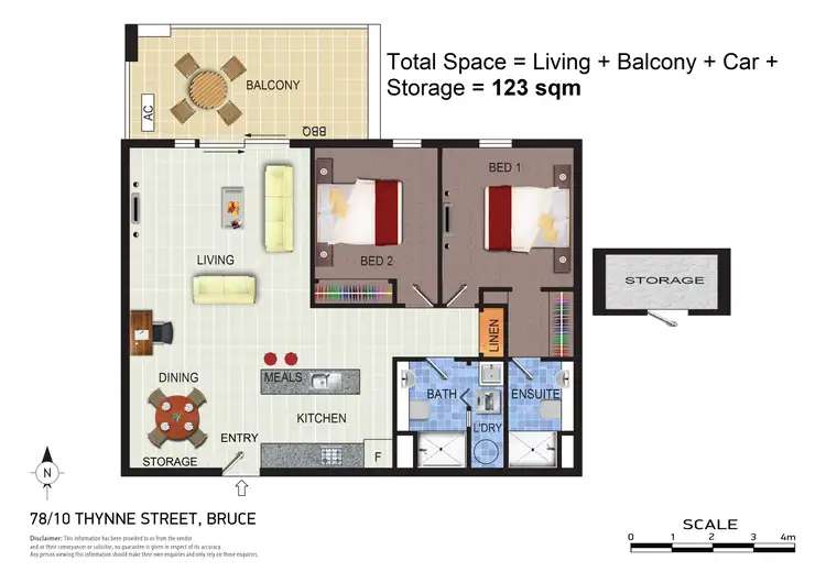 Floorplan of Homely apartment listing, 78/10 Thynne Street, Bruce ACT 2617
