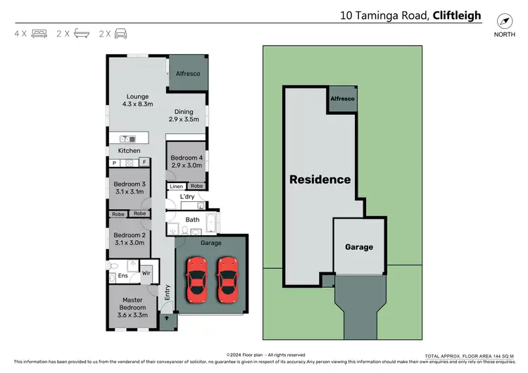 Floorplan of Homely house listing, 10 Taminga Road, Cliftleigh NSW 2321