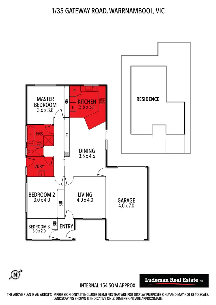 Floorplan of Homely townhouse listing, 1/35 Gateway Road, Warrnambool VIC 3280
