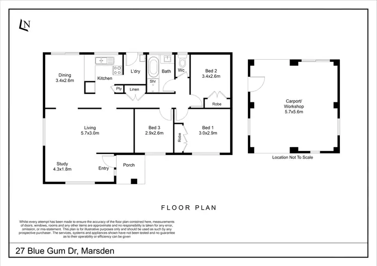 Floorplan of Homely house listing, 27 Blue Gum Drive, Marsden QLD 4132