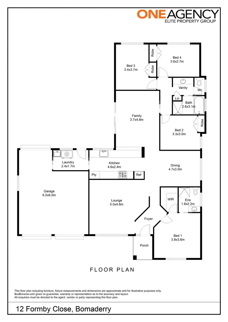 Floorplan of Homely house listing, 12 Formby Close, Bomaderry NSW 2541