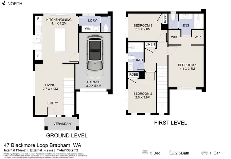 Floorplan of Homely house listing, 47 Blackmore Loop, Brabham WA 6055