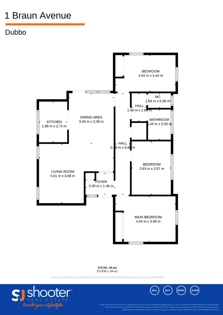 Floorplan of Homely house listing, 1 Braun Avenue, Dubbo NSW 2830