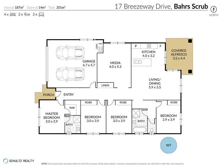 Floorplan of Homely house listing, 17 Breezeway Drive, Bahrs Scrub QLD 4207