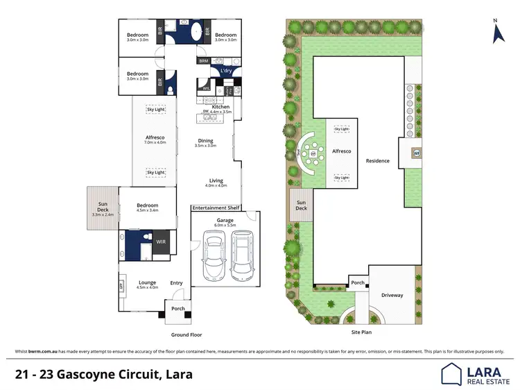 Floorplan of Homely house listing, 21-23 Gascoyne Circuit, Lara VIC 3212