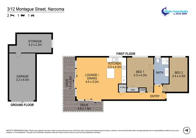 Floorplan of Homely apartment listing, 3/12 MONTAGUE STREET, Narooma NSW 2546