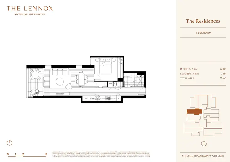 Floorplan of Homely apartment listing, 2304/12 Phillip Street, Parramatta NSW 2150