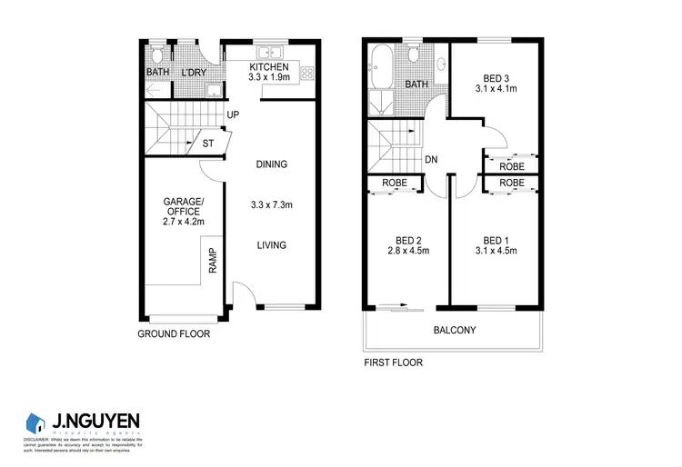 Floorplan of Homely townhouse listing, 2/159 John Street, Cabramatta NSW 2166