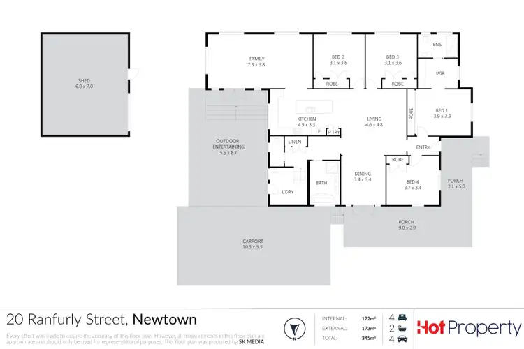 Floorplan of Homely house listing, 20 Ranfurly Street, Newtown QLD 4350
