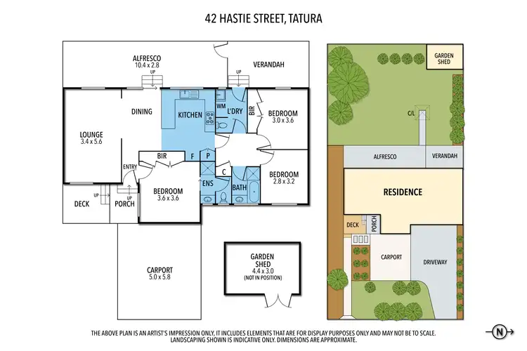Floorplan of Homely house listing, 42 HASTIE STREET, Tatura VIC 3616