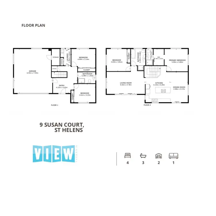 Floorplan of Homely house listing, 9 Susan Court, St Helens TAS 7216