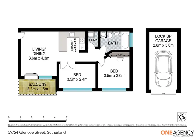 Floorplan of Homely apartment listing, 59/54 Glencoe Street, Sutherland NSW 2232