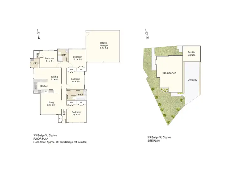 Floorplan of Homely unit listing, 3/5 Evelyn Street, Clayton VIC 3168