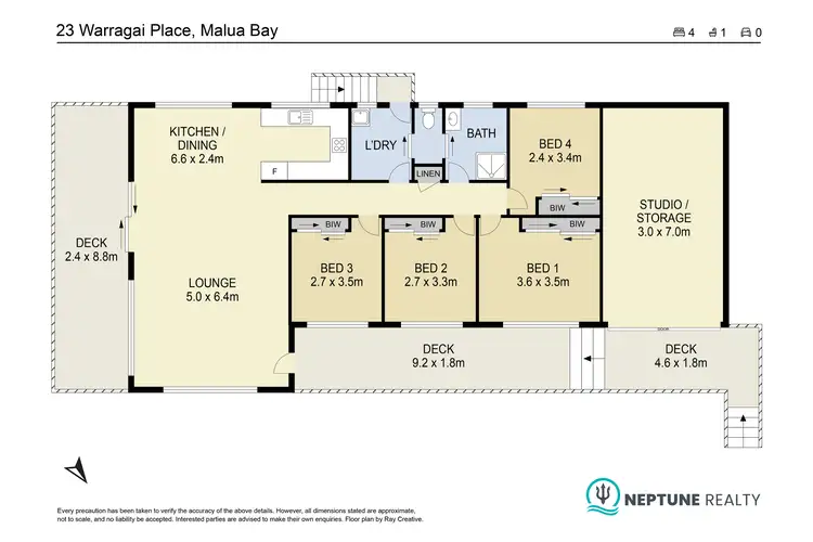 Floorplan of Homely house listing, 23 Warragai Place, Malua Bay NSW 2536
