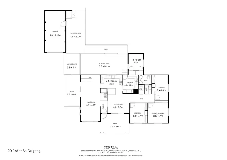 Floorplan of Homely house listing, 29 Fisher Street, Gulgong NSW 2852