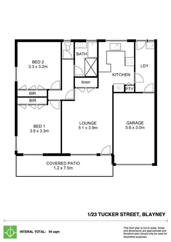 Floorplan of Homely unit listing, 1/23 Tucker Street, Blayney NSW 2799