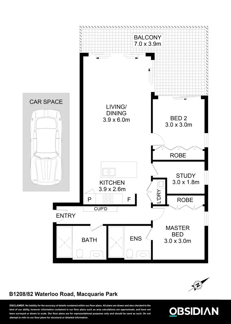 Floorplan of Homely apartment listing, B1208/82 Waterloo Road, Macquarie Park NSW 2113