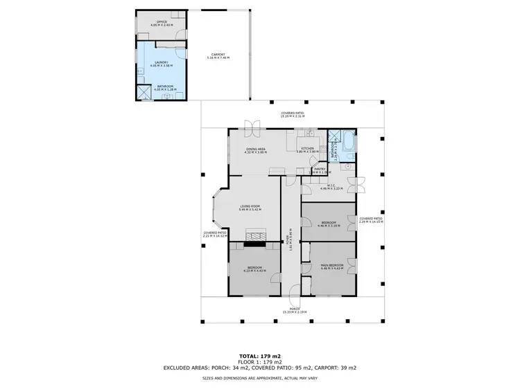 Floorplan of Homely rural property listing, 86 Oil Tree Lagoon Road, Balldale NSW 2646