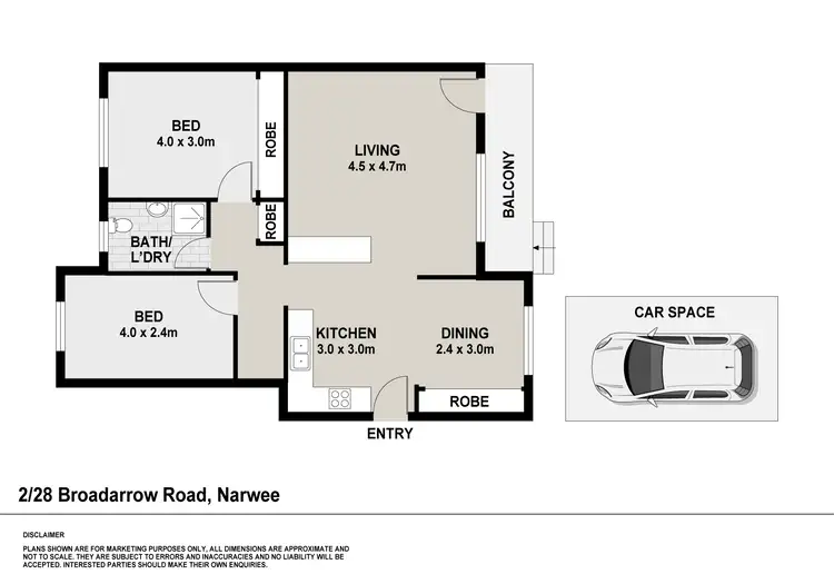 Floorplan of Homely apartment listing, 2/28 Broadarrow Road, Narwee NSW 2209