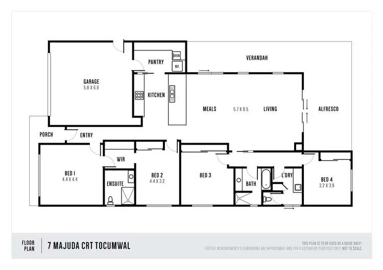 Floorplan of Homely house listing, 7 Majuda Court, Tocumwal NSW 2714
