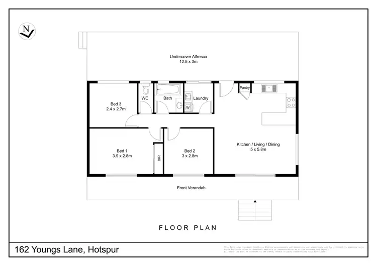 Floorplan of Homely rural property listing, 162 Youngs Lane, Hotspur VIC 3303