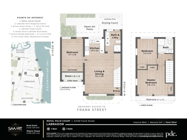Floorplan of Homely townhouse listing, 4/148 Frank Street, Labrador QLD 4215