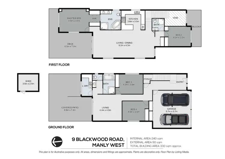 Floorplan of Homely house listing, 9 Blackwood Road, Manly West QLD 4179