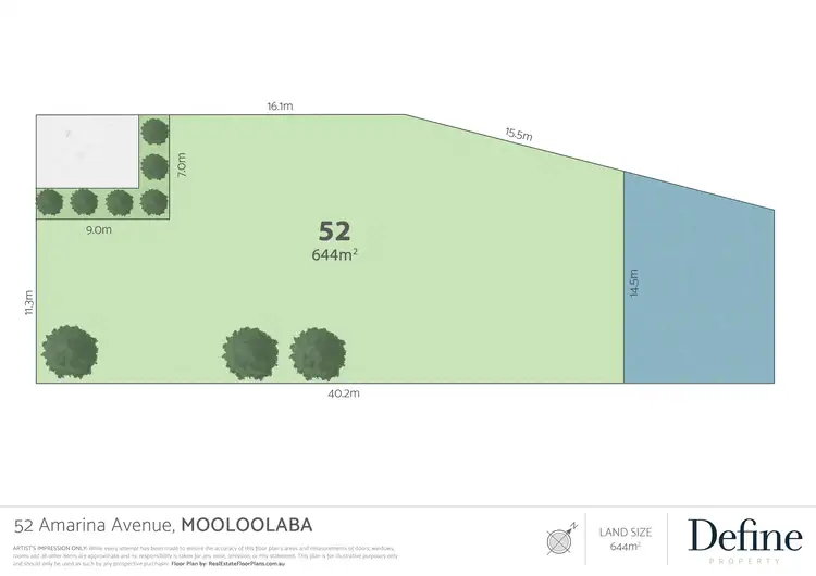 Floorplan of Homely land listing, 52 Amarina Avenue, Mooloolaba QLD 4557