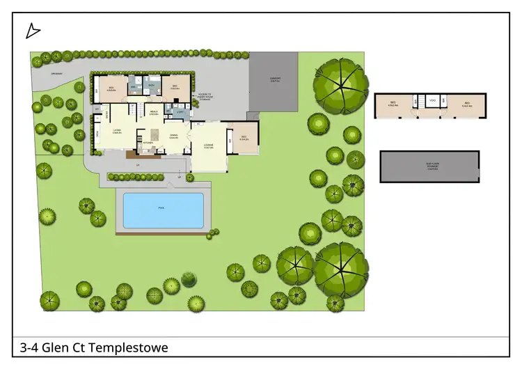Floorplan of Homely house listing, 3-4 Glen Court, Templestowe VIC 3106