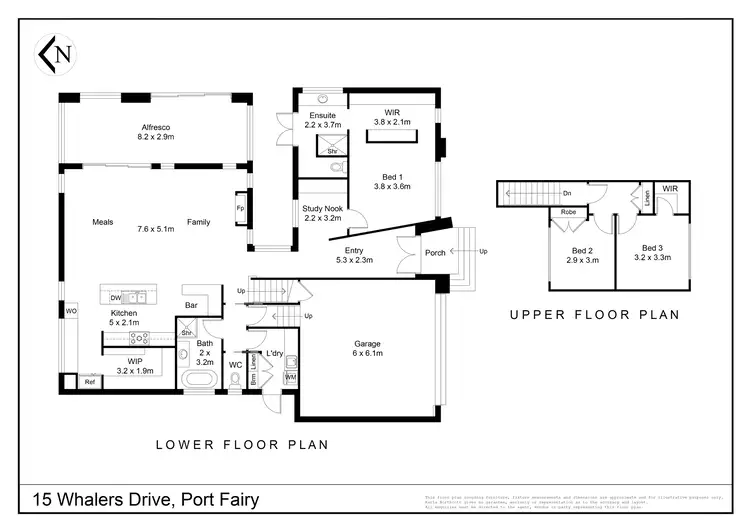 Floorplan of Homely house listing, 15 Whalers Drive, Port Fairy VIC 3284