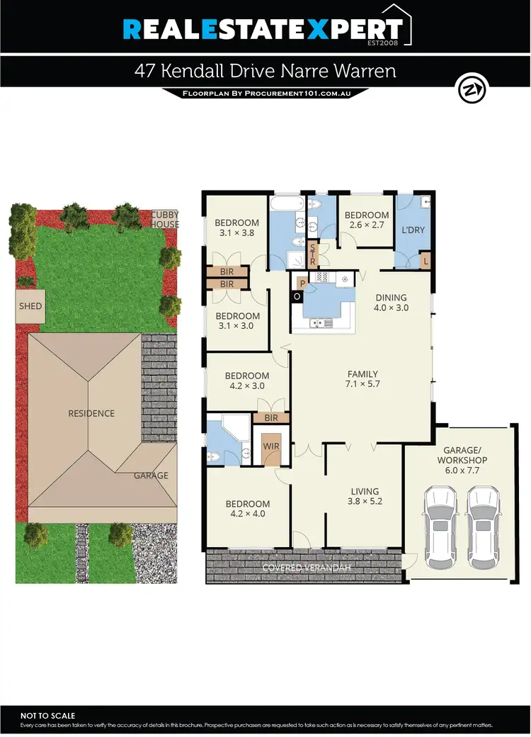 Floorplan of Homely house listing, 47 Kendall Drive, Narre Warren VIC 3805