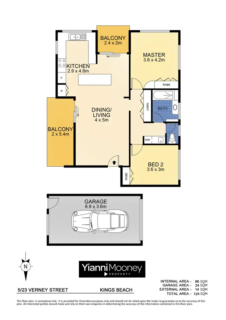 Floorplan of Homely apartment listing, 5/23 Verney Street, Kings Beach QLD 4551