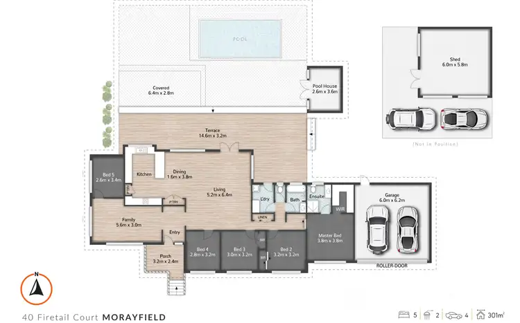 Floorplan of Homely house listing, 40 Firetail Court, Morayfield QLD 4506