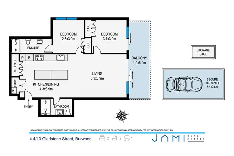 Floorplan of Homely apartment listing, 4.4/10 Gladstone Street, Burwood NSW 2134