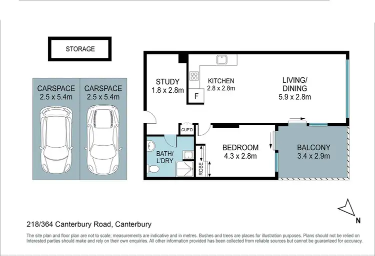Floorplan of Homely unit listing, 218/364 Canterbury Road, Canterbury NSW 2193