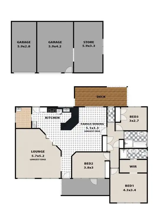 Floorplan of Homely house listing, 15 Bronzewing, Ingleburn NSW 2565