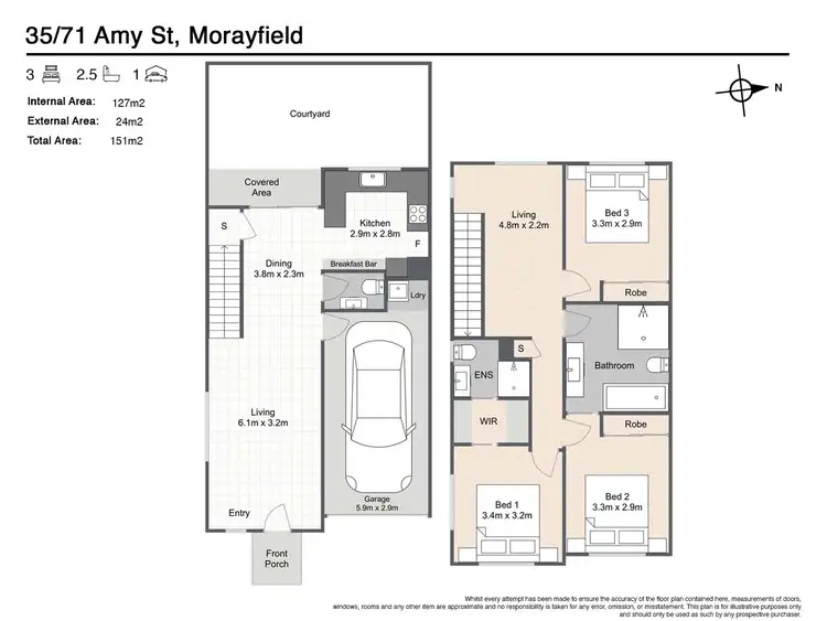 Floorplan of Homely townhouse listing, 35/71 Amy Street, Morayfield QLD 4506