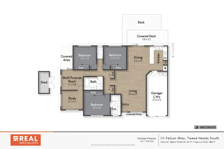 Floorplan of Homely villa listing, 1/1 Falcon Way, Tweed Heads South NSW 2486