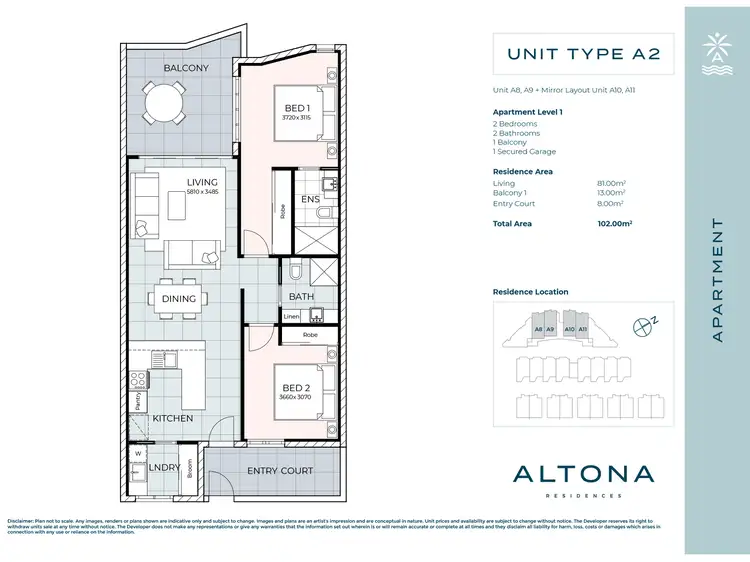 Floorplan of Homely apartment listing, 43/9 KOEL CIRCUIT, Peregian Springs QLD 4573