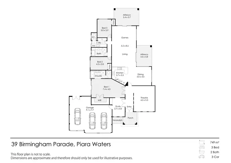 Floorplan of Homely house listing, 39 Birmingham Parade, Piara Waters WA 6112