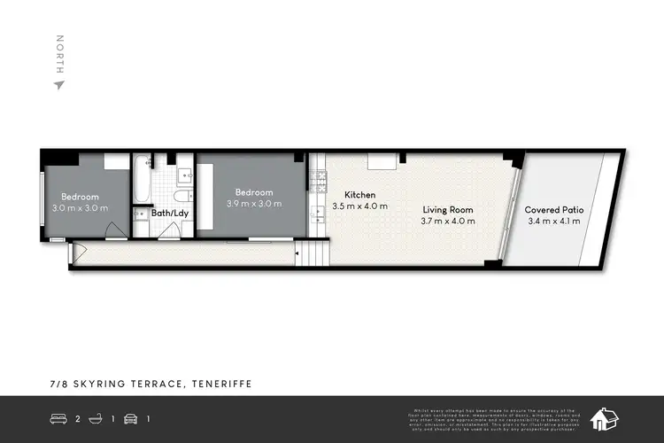Floorplan of Homely apartment listing, 7/8 Skyring Terrace, Teneriffe QLD 4005