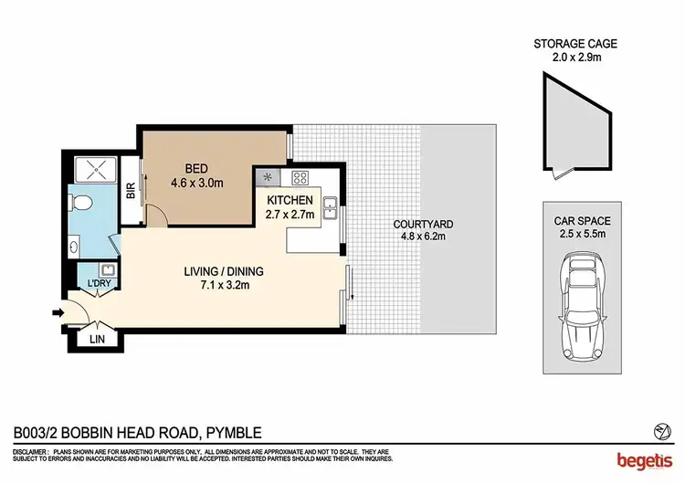 Floorplan of Homely apartment listing, B003/2 Bobbin Head Road, Pymble NSW 2073
