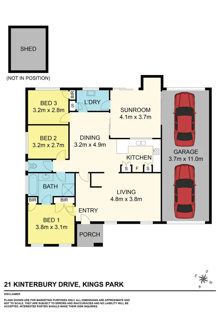 Floorplan of Homely house listing, 21 Kinterbury Drive, Kings Park VIC 3021