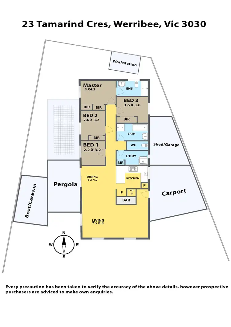 Floorplan of Homely house listing, 23 Tamarind Crescent, Werribee VIC 3030