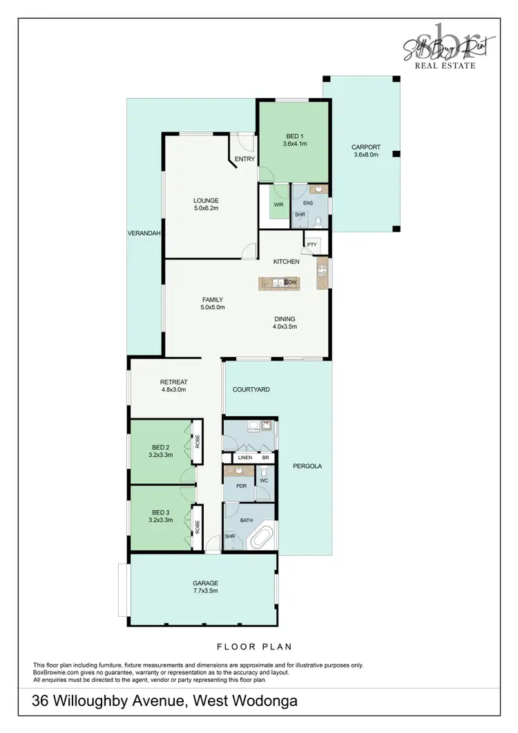Floorplan of Homely house listing, 36 WILLOUGHBY AVENUE, Wodonga VIC 3690