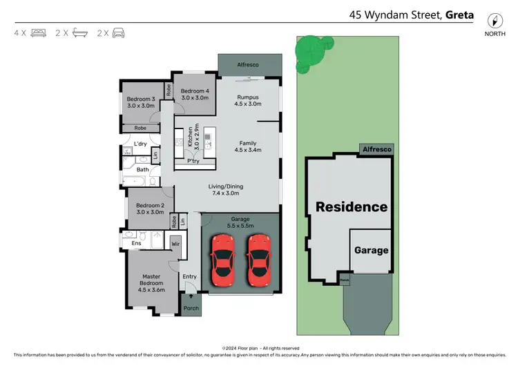 Floorplan of Homely house listing, 45 Wyndham Street, Greta NSW 2334