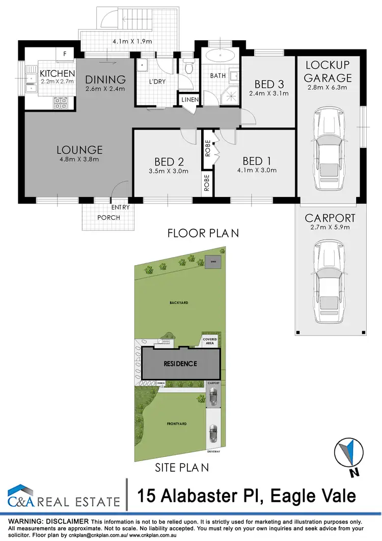 Floorplan of Homely house listing, 15 Alabaster Place, Eagle Vale NSW 2558