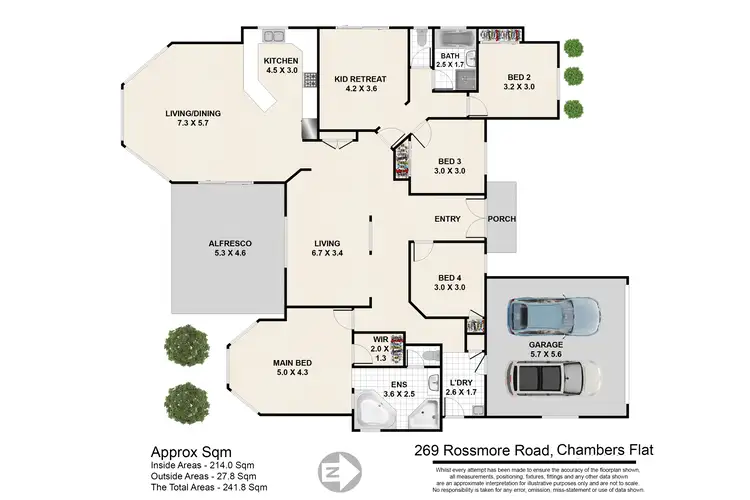 Floorplan of Homely rural property listing, 269 Rossmore Road, Chambers Flat QLD 4133