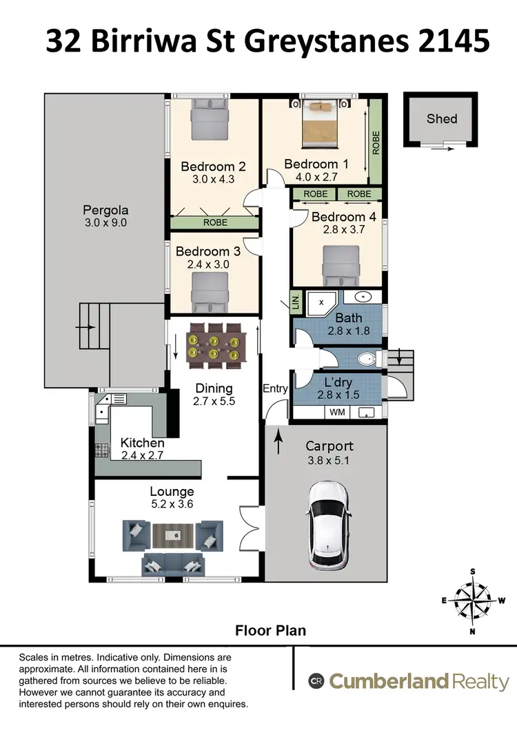 Floorplan of Homely house listing, 32 BIRRIWA STREET, Greystanes NSW 2145