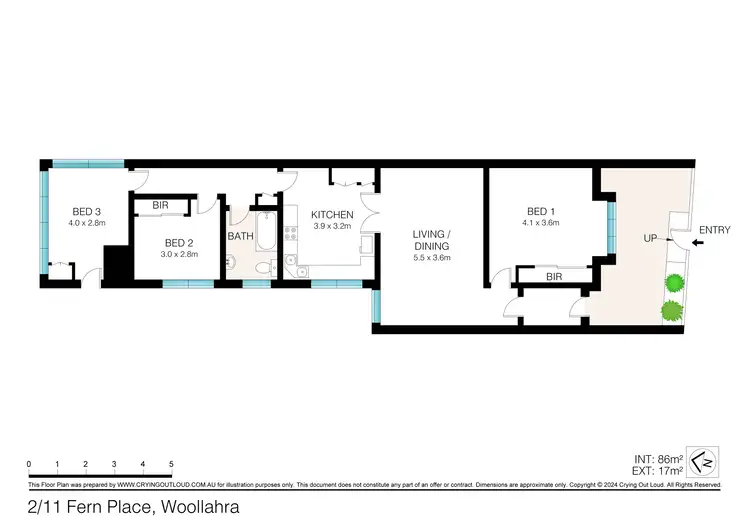 Floorplan of Homely apartment listing, Unit 2/11 Fern Place, Woollahra NSW 2025
